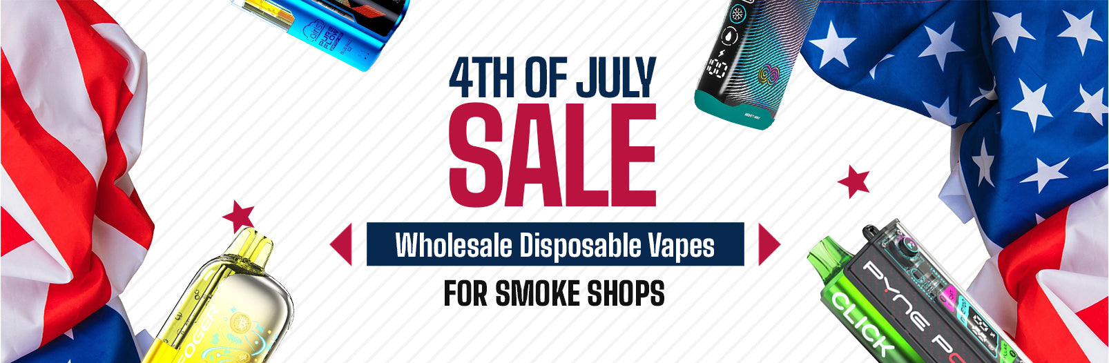 4th of July Sale: Wholesale Disposable Vapes for Smoke Shops | Vape702USA