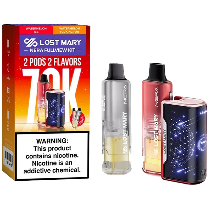 Lost Mary Nera Fullview 70K Disposable Vape Kit (dual flavors & dual Pod)