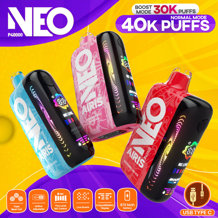 Airis Neo P40000 Disposable Vape vape702usa Airis Neo P40000 Disposable Vape vape702usa