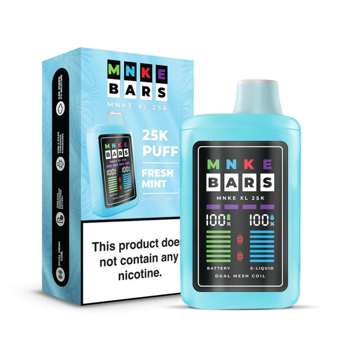 MNKE Bars XL 25K Zero Nicotine Disposable Vape 18ml product_type