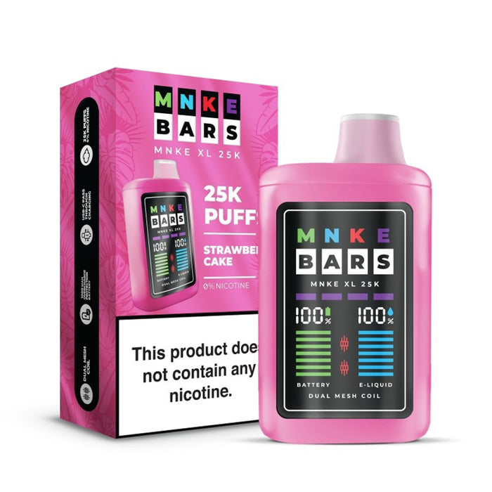 MNKE Bars XL 25K Zero Nicotine Disposable Vape 18ml product_type