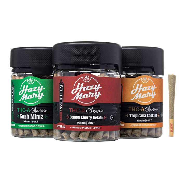 Hazy Mary THCA Classic Pre Rolls 50CT Jar